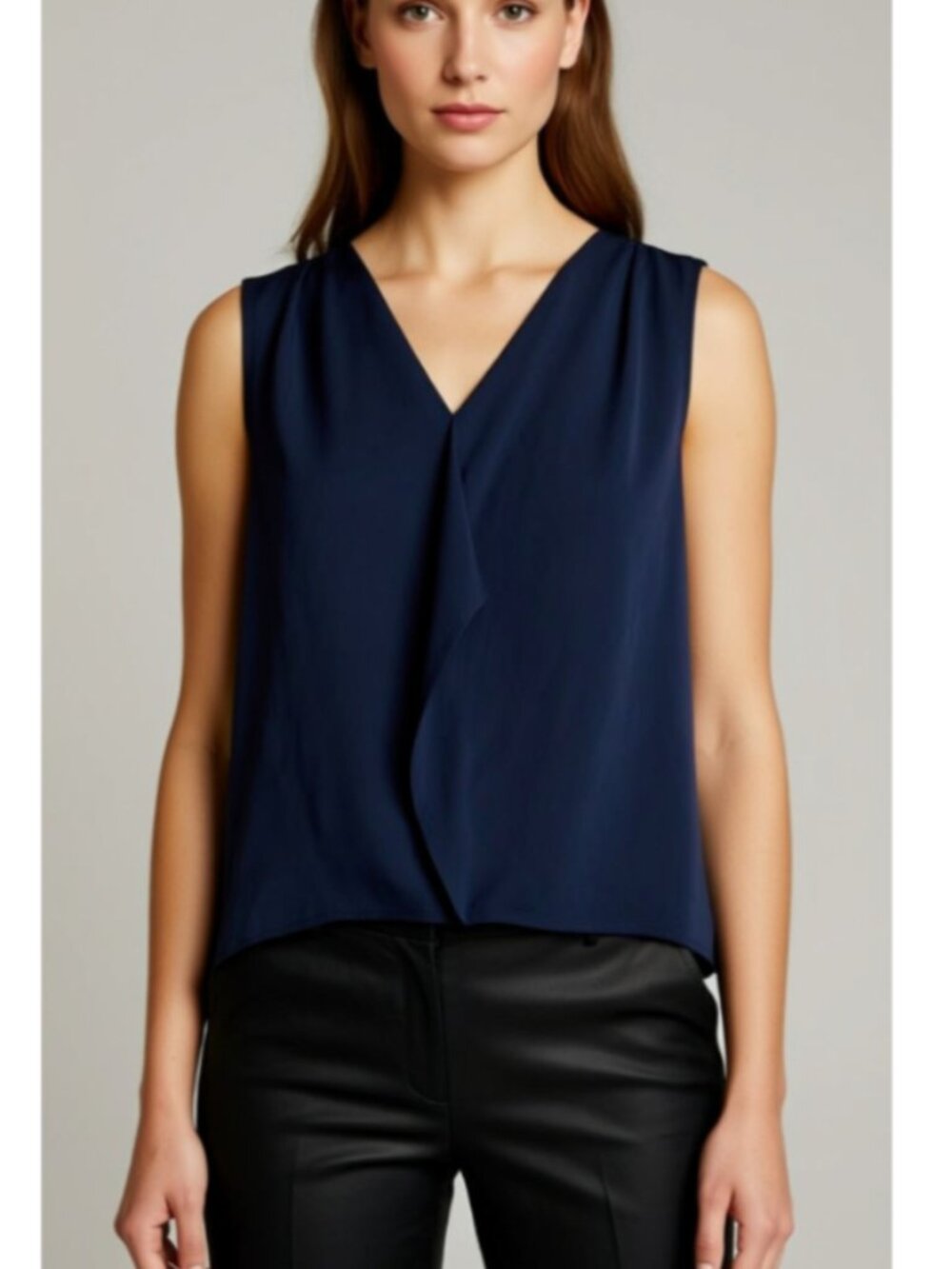 Roz & Ali Women's sleeveless Classic black top, Size 2X (B4)